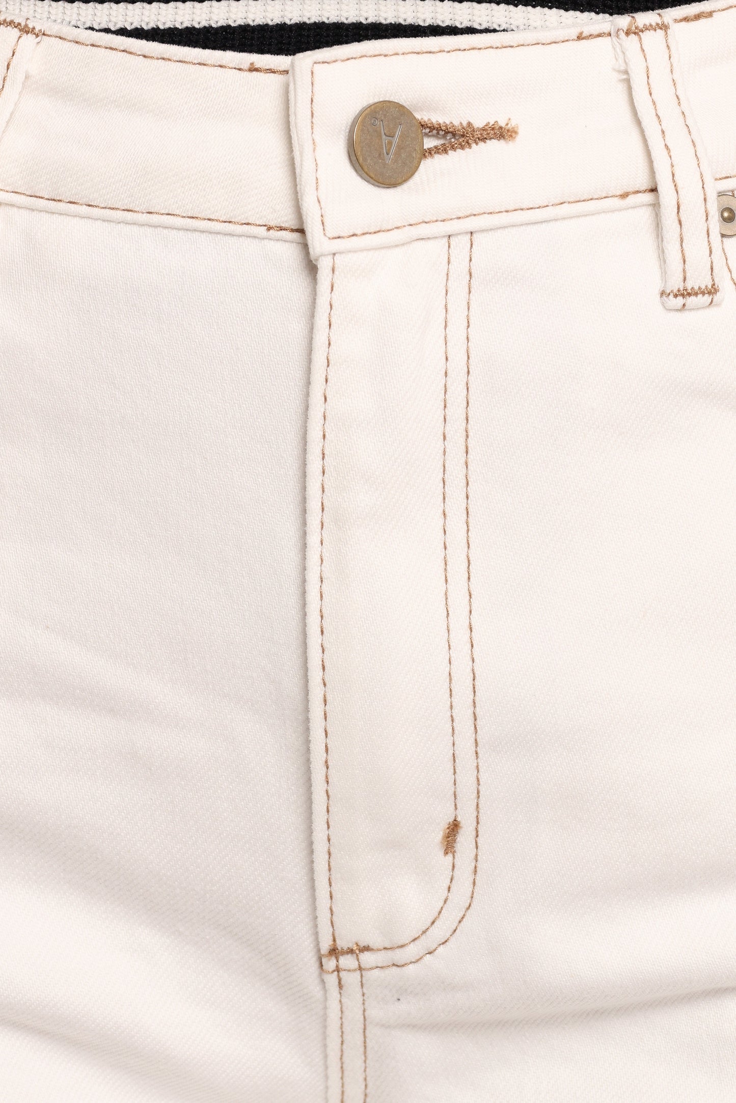 Women's White High Waist Denim Shorts - Solid Casual Hot Pants - Summer Essential