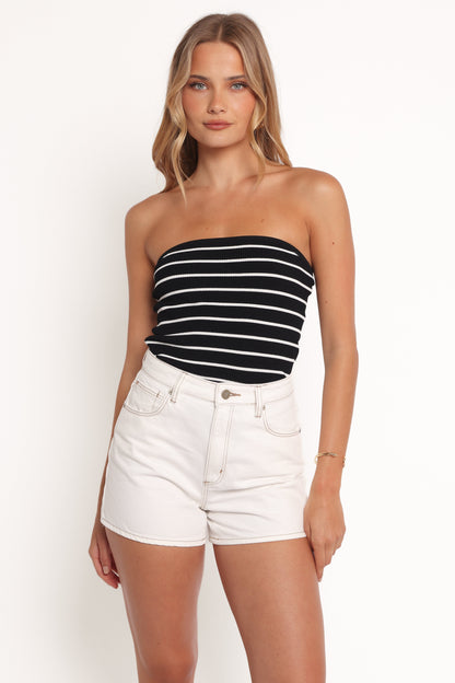 Women's White High Waist Denim Shorts - Solid Casual Hot Pants - Summer Essential
